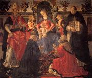 GHIRLANDAIO, Domenico Madonna and Child Enthroned between Angels and Saints painting